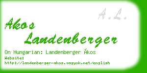 akos landenberger business card